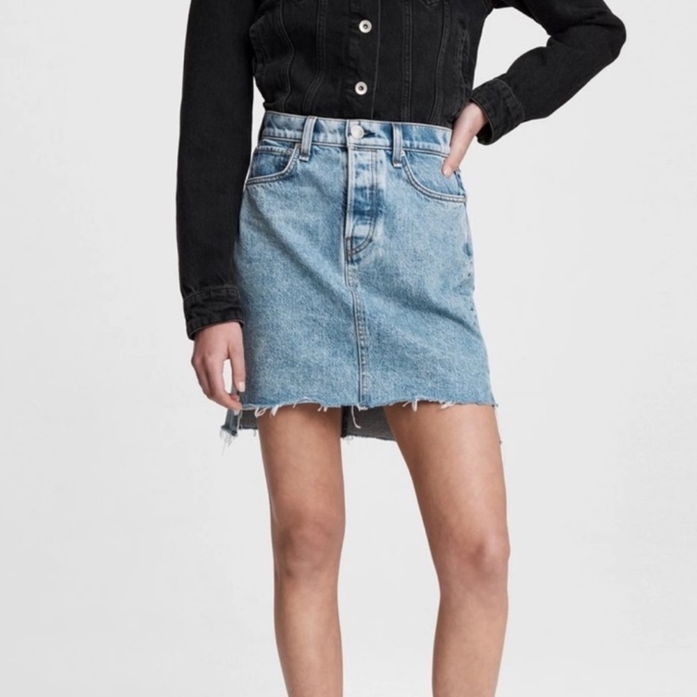 NWT Rag & Bone High Rise Mini Skirt In Calypso - Picture 2 of 6